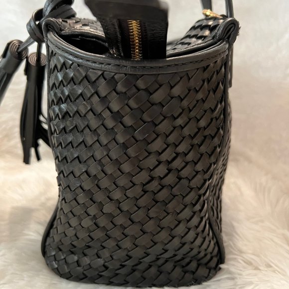 🎉HPx2🎉Tory Burch Thea Woven Mini Leather Slouchy Satchel - LIKE NEW! - Picture 10 of 16